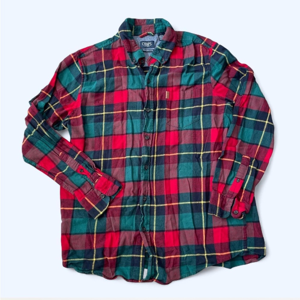 Chaps performance plaid flannel 100% cotton size L